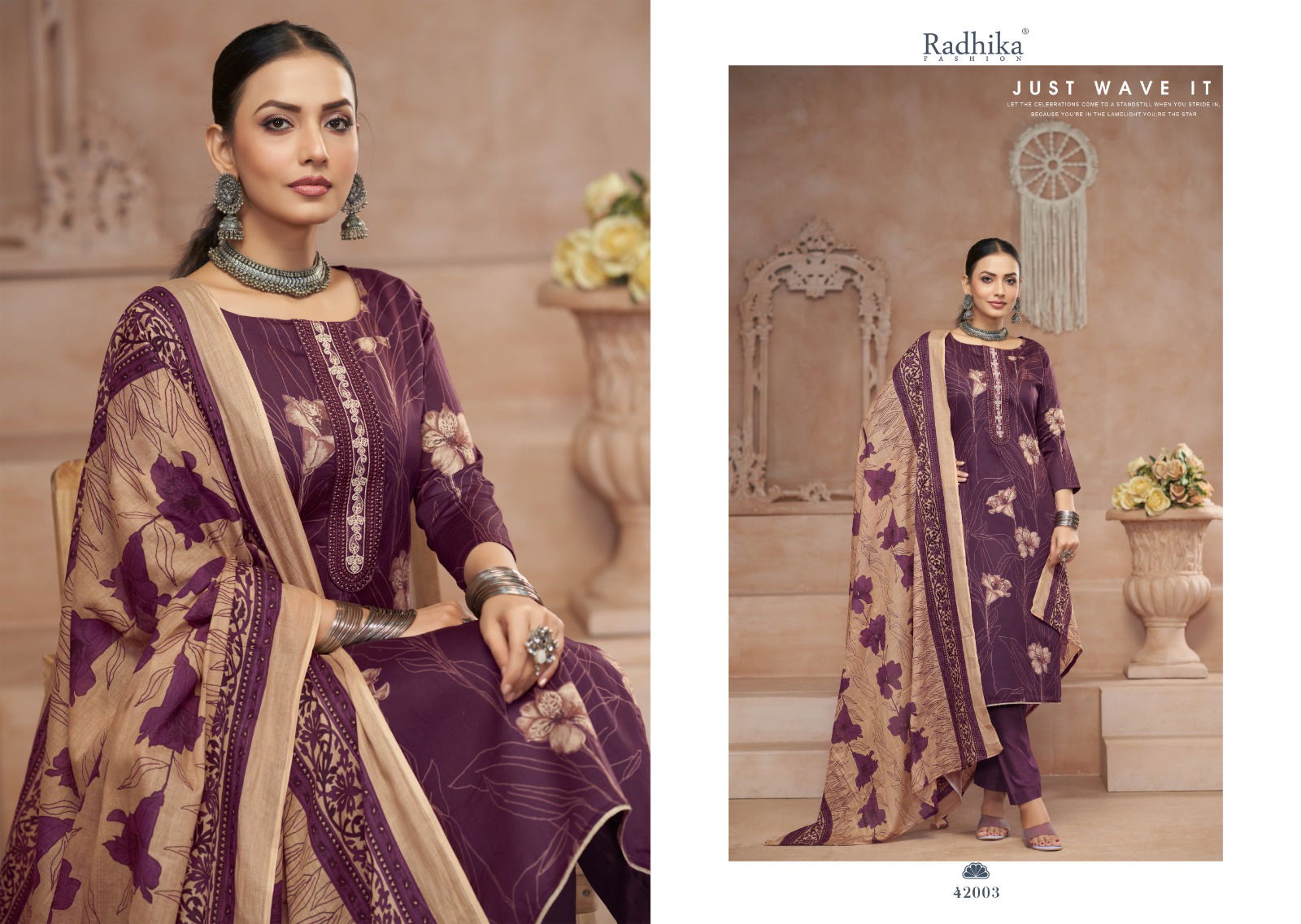 Julie By Radhika Azara Lawn Cotton Printed Dress Material Wholesale Price